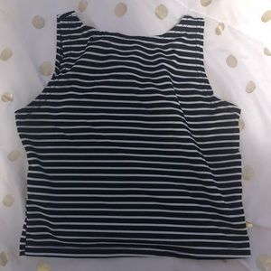 Basic cropped striped Tank- Small